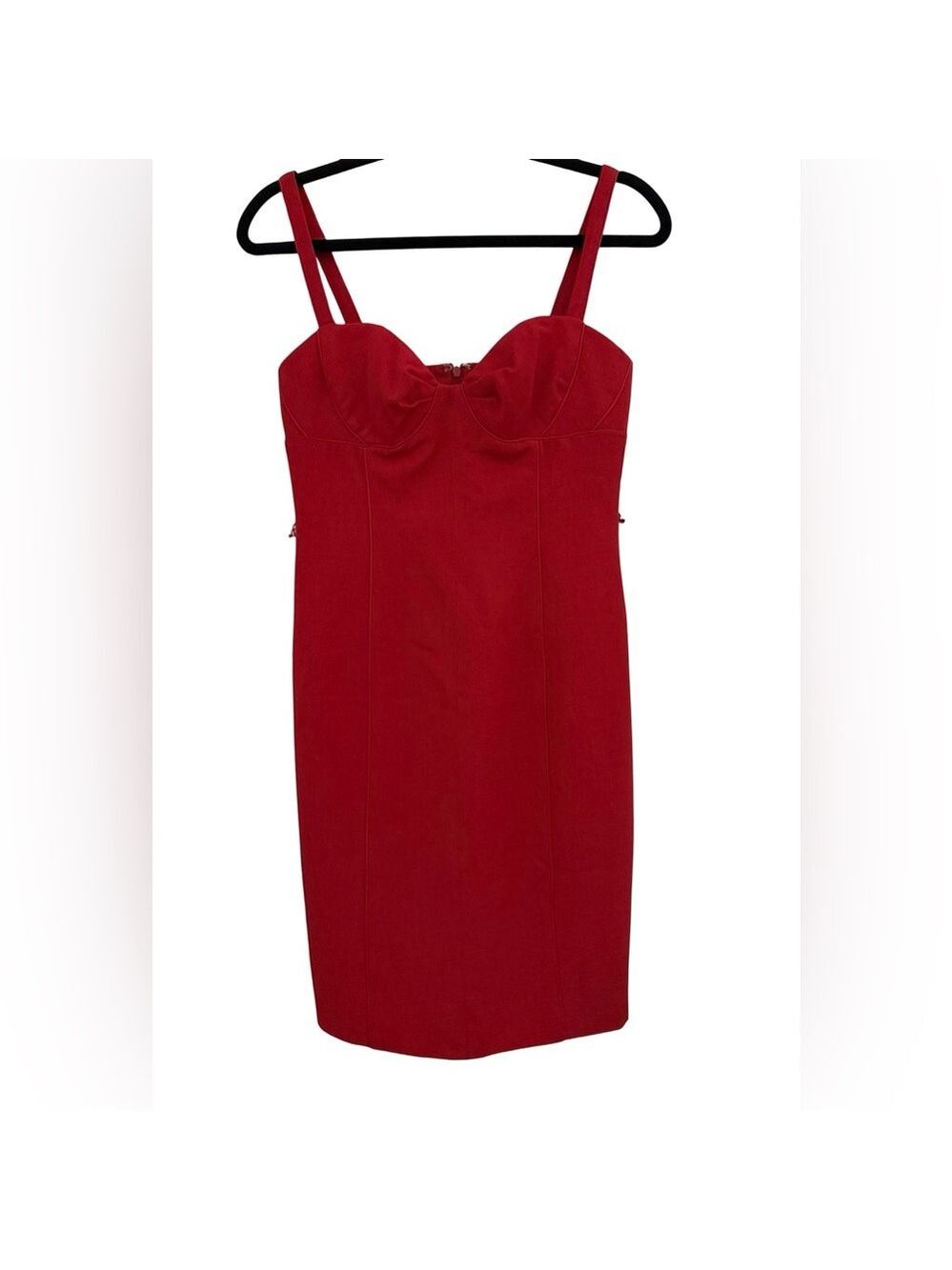 Yoana Baraschi Sweetheart Mini Dress Red Sz 2 $354 Chic Quiet Luxury NWT